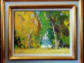A-painting-by-Bob-Barlow-of-Fall-Cottonwood-Trees