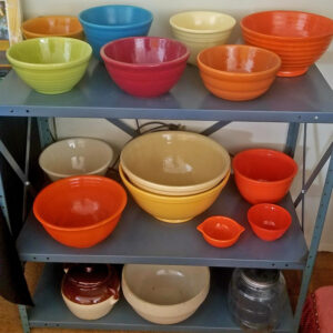 Colorful, Bowls, Vintage, Bauer, Estate Sale