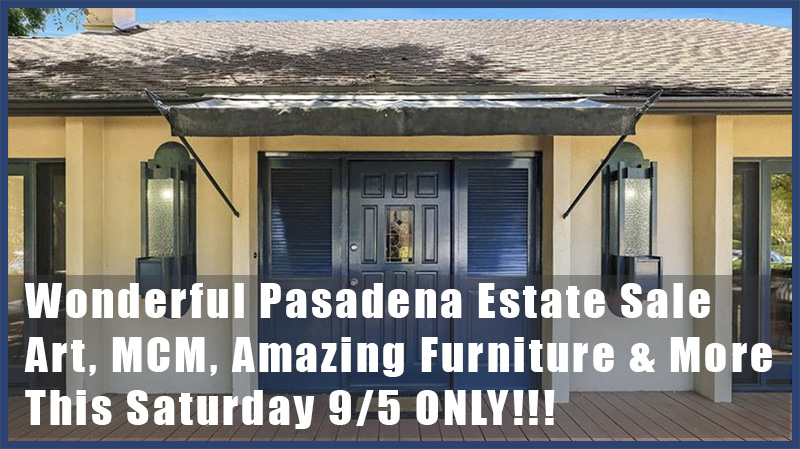 pasadena, estate sale, mcm, midcentury