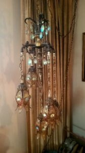 hanging lamp, estate sale, pomona