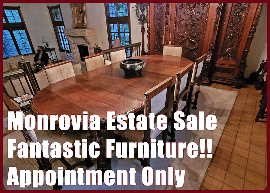 Monrovia, estate sale, decorative furniture