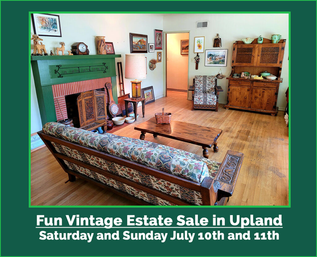 Estate sale, upland, ca, vintage goods