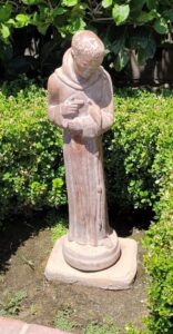 garden statue, st francis, estate sale, glendale