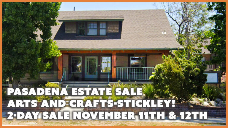 Arts and Crafts Estate Liquidation in Pasadena CA–Stickley, Fine Art, Pottery and More!