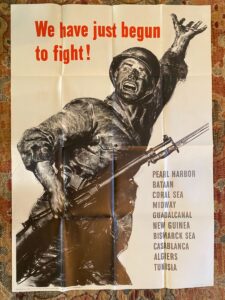 War poster, estate sale, upland, california