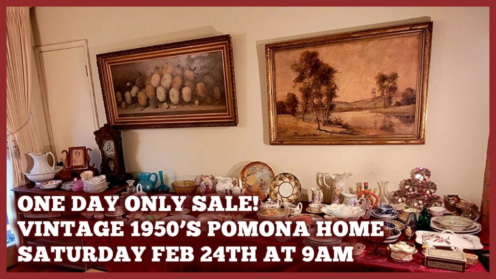 pomona, california, estate sale, liquidation, vintage sale