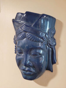 Mask, face, art, estate sale, pasadena